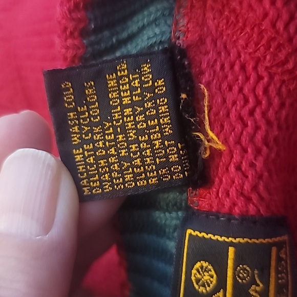 Eddie Bauer red men's sweater size large 100% cotton heavy weight crew neck - Picture 11 of 11